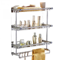 Etagère de douche - Porte-Serviettes - Argent Etagère de douche - Porte-Serviettes - Argent