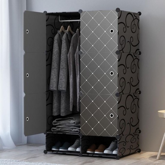 Armoire Rangement Vêtements -Penderie plastique 8 Cube