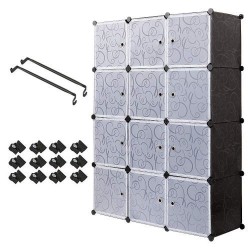 Armoire Penderie  - Cube montable et démontable en plastique Armoire Penderie  - Cube montable et démontable en plastique