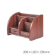 Rangement Bureau avec 5 Compartiments Marron