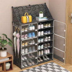 Etagère à Chaussures en plastique Modulable - DIY 6 Cubes 24 paires Etagère à Chaussures en plastique Modulable - DIY 6 Cubes 24 paires