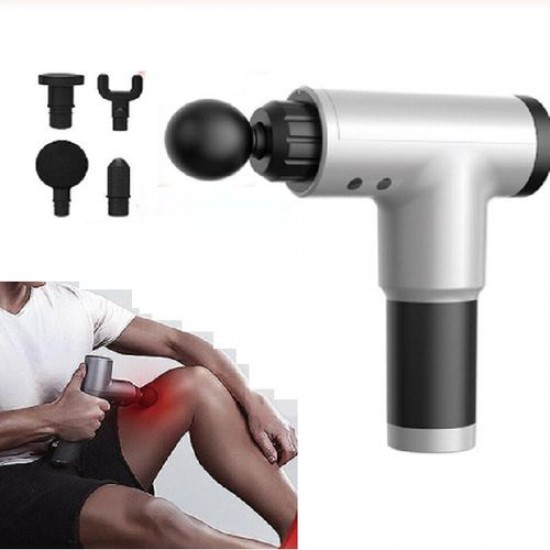 Pistolet de massage de récupération musculaire Gris