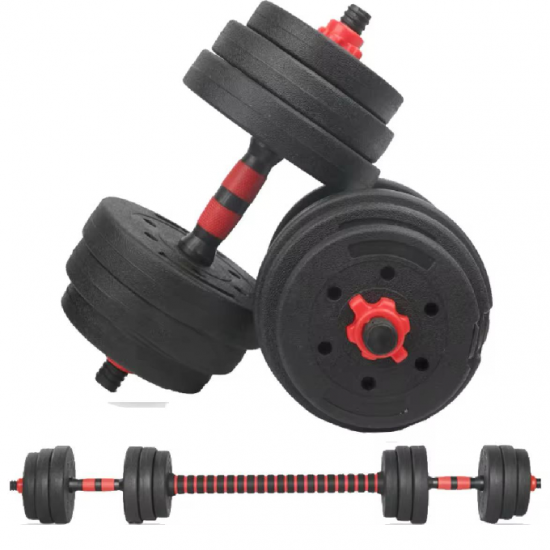 Haltères 20kg, Kit d'Haltères Musculation en PVC Réglable pour Entraînement Musculaire avec Barre d'extension Haltères 20kg, Kit d'Haltères Musculation en PVC Réglable pour Entraînement Musculaire avec Barre d'extension