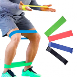 Lot de 5 Bandes de Résistance Élastique Latex pour Salle de Gym Lot de 5 Bandes de Résistance Élastique Latex pour Salle de Gym
