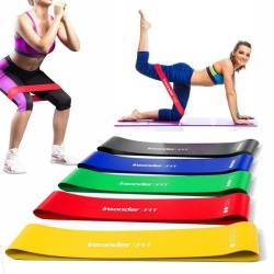 Lot de 5 Bandes de Résistance Élastique Latex pour Salle de Gym Lot de 5 Bandes de Résistance Élastique Latex pour Salle de Gym