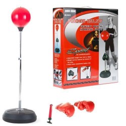 Punching Ball Réglable en Hauteur 75-105cm avec Gants de Boxe et Pompe pour Adultes et Enfants Punching Ball Réglable en Hauteur 75-105cm avec Gants de Boxe et Pompe pour Adultes et Enfants