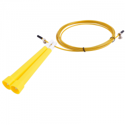 Corde à sauter acier - 3 mètres jaune. Corde à sauter acier - 3 mètres jaune.
