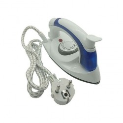 Mini Fer Pliable à Repasser - 700W - Blanc/Bleu Mini Fer Pliable à Repasser - 700W - Blanc/Bleu