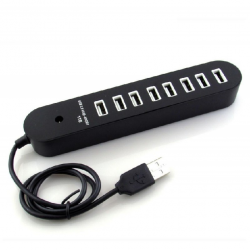 Rallonge USB 8 ports Noir Rallonge USB 8 ports Noir