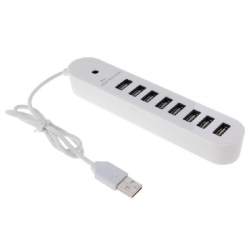 Rallonge USB 8 ports Blanc Rallonge USB 8 ports Blanc