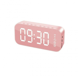 Réveil numérique avec haut-parleur Bluetooth Rose Réveil numérique avec haut-parleur Bluetooth Rose