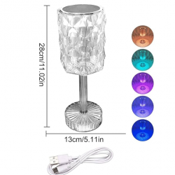 Lampe De Table LED En Cristal À Changement De Couleur Lampe De Table LED En Cristal À Changement De Couleur