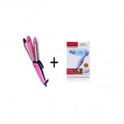 Pack de sèche cheveux professionnel et Lisseur Boucleur 2 en 1 