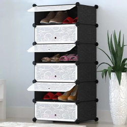 Rangement chaussure 1 battant en plastique 