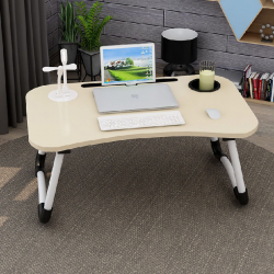 Table d'ordinateur pliable avec câble et port USB 