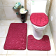 Tapis Salle de bain 3 pièce Rouge