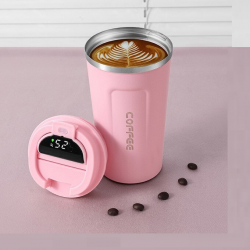 Bouteille Thermos intelligente avec affichage de la température par LED Rose Bouteille Thermos intelligente avec affichage de la température par LED Rose
