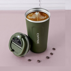 Bouteille Thermos intelligente avec affichage de la température par LED Vert Bouteille Thermos intelligente avec affichage de la température par LED Vert