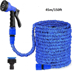 Tuyau Arrosage Extensible + Pistolet À Eau 7 Jets + Embout Universel  45m