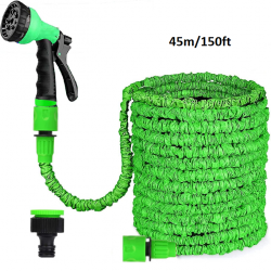 Tuyau Arrosage Extensible + Pistolet À Eau 7 Jets + Embout Universel  45m