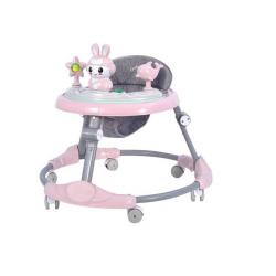 Youpala Marche Bébé Classique Avec Table De Jeux Rose.