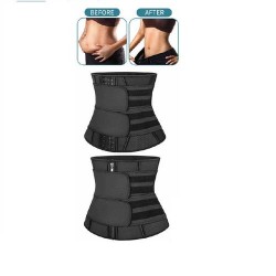 Ceinture abdominale avec 2 bandes Noir Ceinture abdominale avec 2 bandes Noir