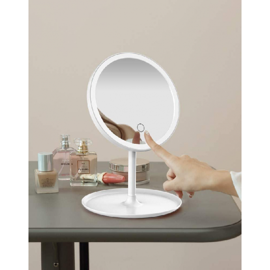 Miroir de maquillage avec lumières et Plateau de rangement 