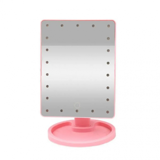 Miroir de Table LED tactile et inclinable Rose