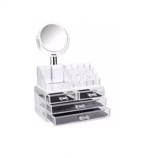Boite de Rangement de Produit Cosmétiques et make up avec Miroir
