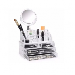 Boite de Rangement de Produit Cosmétiques et make up avec Miroir