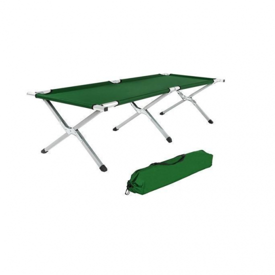 Lit Camping Pliable Verte.