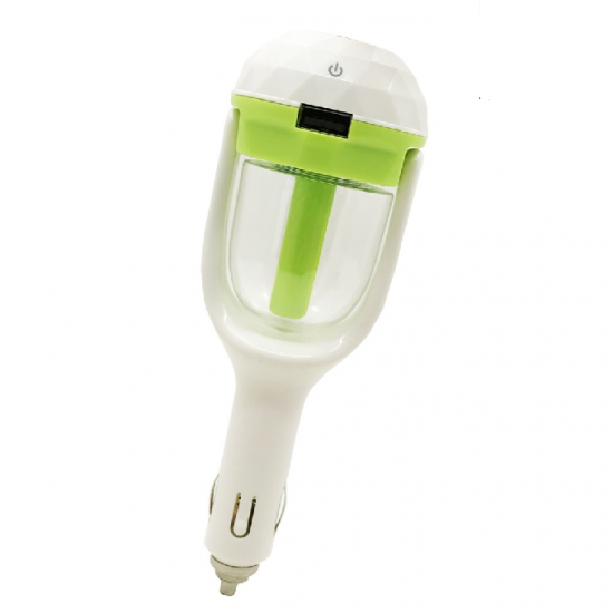 Humidificateur d'aromathérapie voiture avec chargeur USB Vert