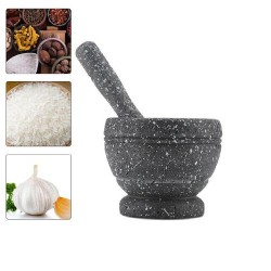 Mortier pilon ensemble meulage bol cuisine