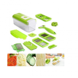 Nicer Dicer Plus - Double Fonction - Découpeur Fruits Et Légumes - 13 Pièces - Vert/Blanc Nicer Dicer Plus - Double Fonction - Découpeur Fruits Et Légumes - 13 Pièces - Vert/Blanc
