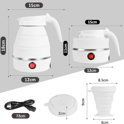 Bouilloire électrique pliable en silicone 0.6L